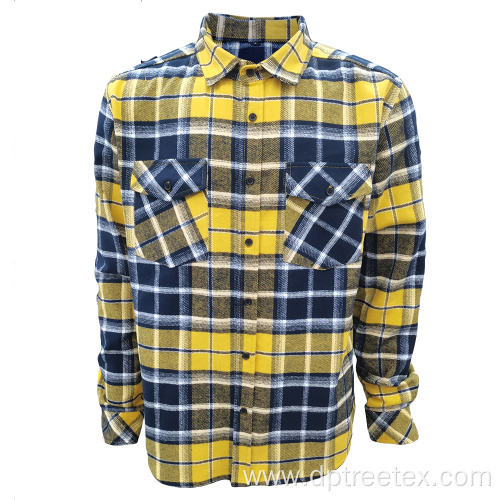 Custom Vintage Thick Flannel Casual Plaid Shirt